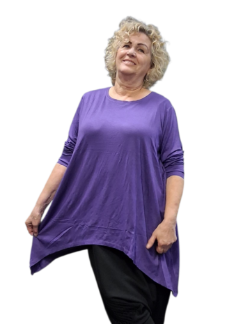  Basic shirt A-lijn paars