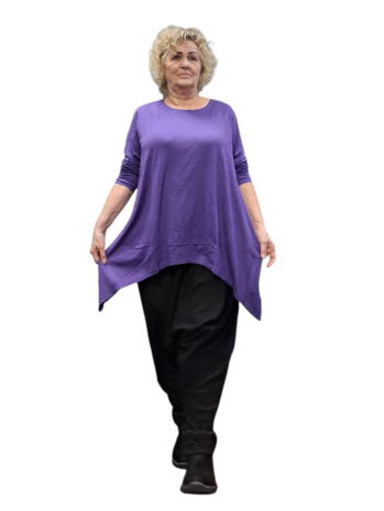  Basic shirt A-lijn paars