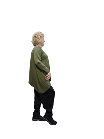 Basic shirt A-lijn groen