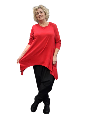  Basic shirt A-lijn rood