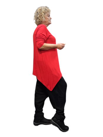  Basic shirt A-lijn rood