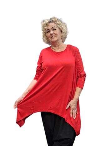  Basic shirt A-lijn rood