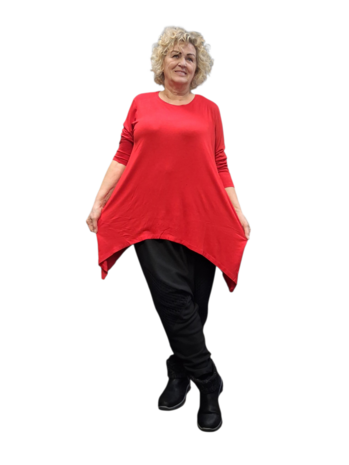  Basic shirt A-lijn rood