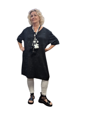 Shirt/tuniek zwart batik