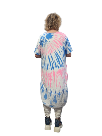 Ballonjurk roze-blauw batik