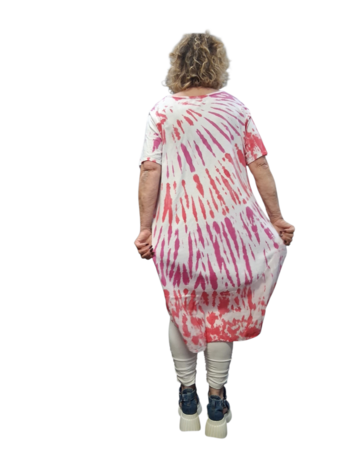 Ballonjurk roze-wit batik