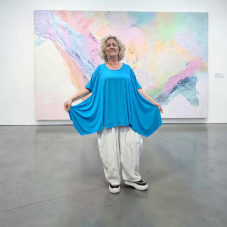 Basic shirt A-lijn Licht blauw met deelnaden