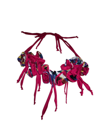  Handgemaakte  ketting fuschia