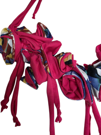  Handgemaakte  ketting fuschia