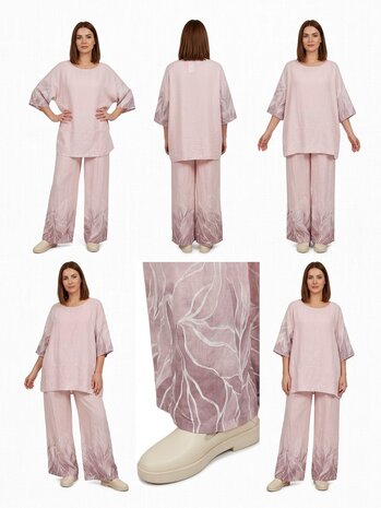 Leuk set roze met print