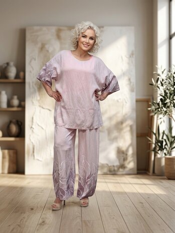 Leuk set roze met print