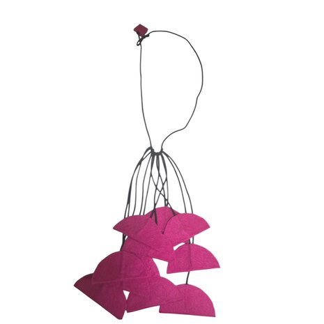 Handgemaakte ketting fuchsia  