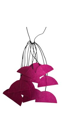 Handgemaakte ketting fuchsia  