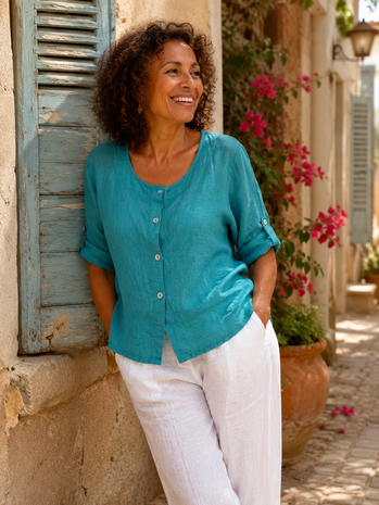 100% linnen blouse/vest patrol 