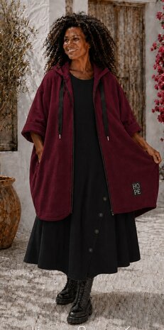 Stijlvol jasvest met capuchon bordeaux