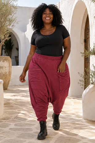 Curvy-Zouavebroek-rood