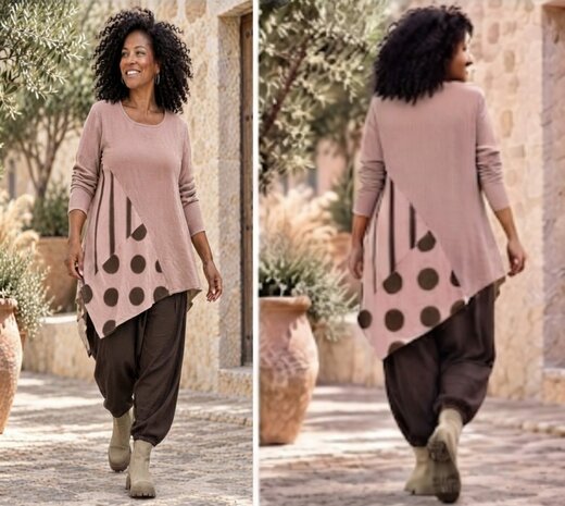 Speelse Stippen Tuniek Roze &ndash; Stoer, Comfortabel & Uniek jersey