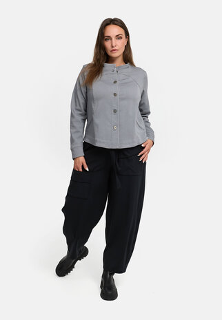 Blousejack Juline grijs denim stretch