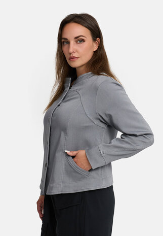 Blousejack Juline grijs denim stretch