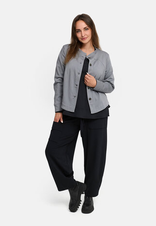 Blousejack Juline grijs denim stretch