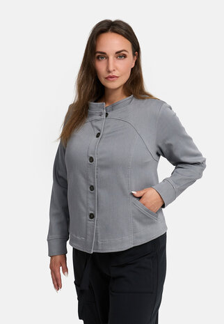 Blousejack Juline grijs denim stretch