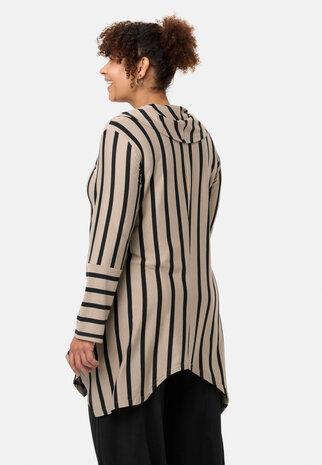 'Sienna'-tuniek - viscose-stretch, puntige zoom Beige 