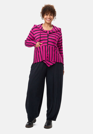 'Sienna' jacke /vest - viscose-stretch, streifenmix Pink