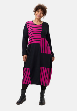 Jurk 'Sienna' - gestreepte look, Elegant en Chic Pink