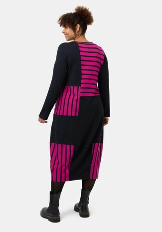 Jurk 'Sienna' - gestreepte look, Elegant en Chic Pink