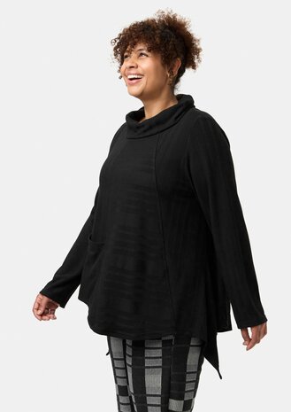 Vera' tunica - ton-in-ton-structuur & asymmetrischer snit