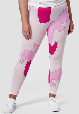 Legging, wit/roze, Kekoo