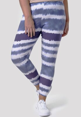Legging, grijsblauw/wit, batik, Kekoo