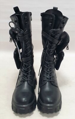 Boots/laars, hoog, zwart,