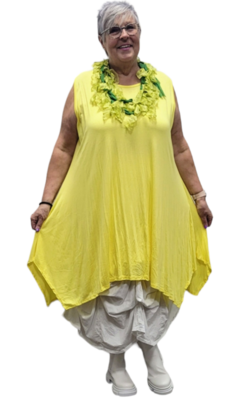 Tuniek/jurk mouwloos geel