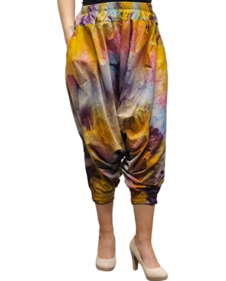 Zouavebroek geel/batik