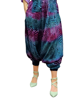 Zouavebroek roze/groen