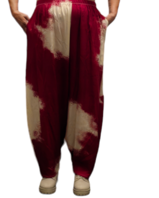 Ballonbroek bordeaux La-Bass tie&dye
