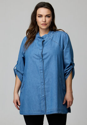 Denim blouse/vest Kekoo blauw