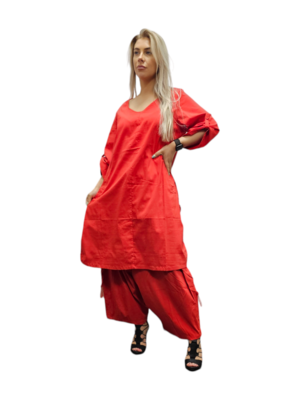 Kekoo jurk Celia rood