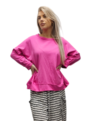 Sweater- donker roze A-lijn 100% cotton