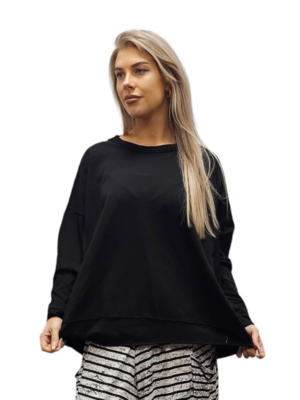Zwarte sweater-A-lijn 100% cotton