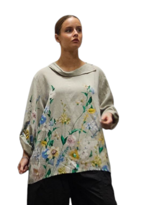 Tuniek beige met print
