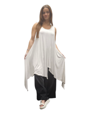 Tuniek asymmetrisch wit