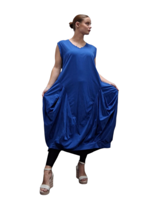 Ballonjurk tricot donker blauw