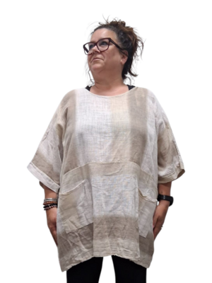 Tuniek La Bass beige/wit