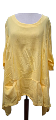 Shirt geel  A-lijn 100% cotton