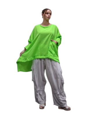 Wijde tuniek/shirt Marcy neongroen