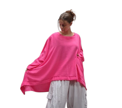 Wijde tuniek/shirt Marcy fuchsia
