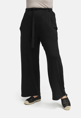 Lichte stretchbroek van viscose 'Sovana' zwart