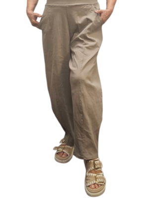 Broek greige stretch